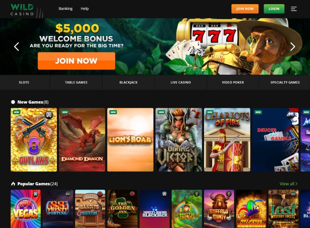 Wild Casino $5K Bitcoin Bonus